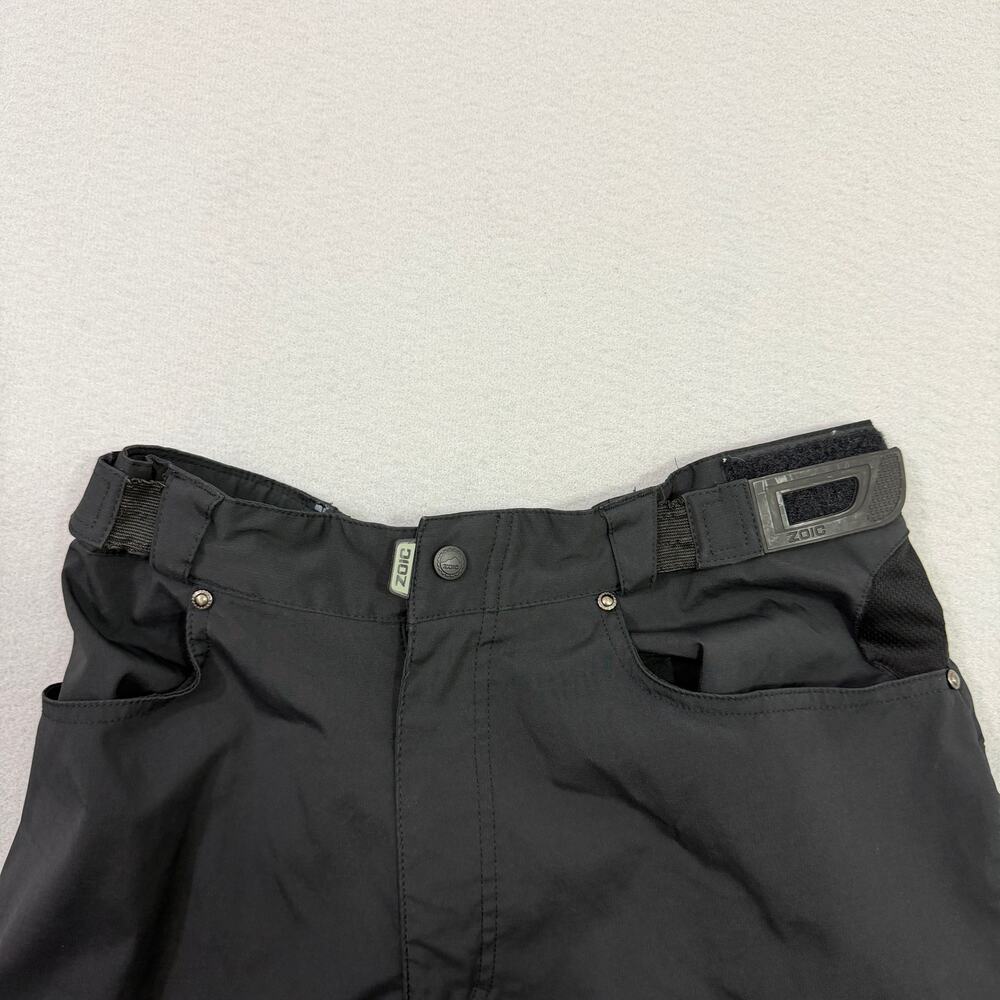 ZOIC Ether Mountain Biking Mens Shorts Large Black Cycling Athletic Nylon Cargo - Picture 5 of 13